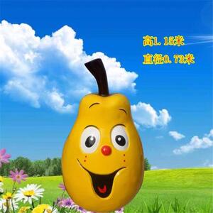 水果雕塑户外玻璃钢樱桃梨子西瓜草莓桃子景观装饰品园林摆件