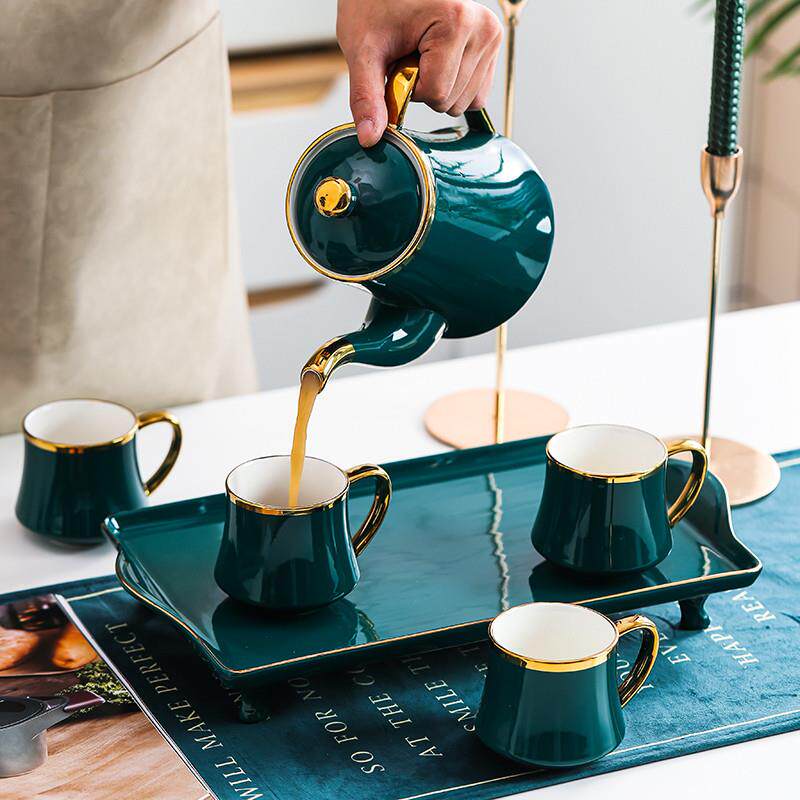 轻奢陶瓷茶具套装家用高档待客水杯茶壶茶杯杯具杯子客厅现代简约