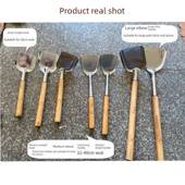 官方旗舰店正品 木柄不锈钢家用炒菜铁铲子加 锅铲铁锅专用农村老式