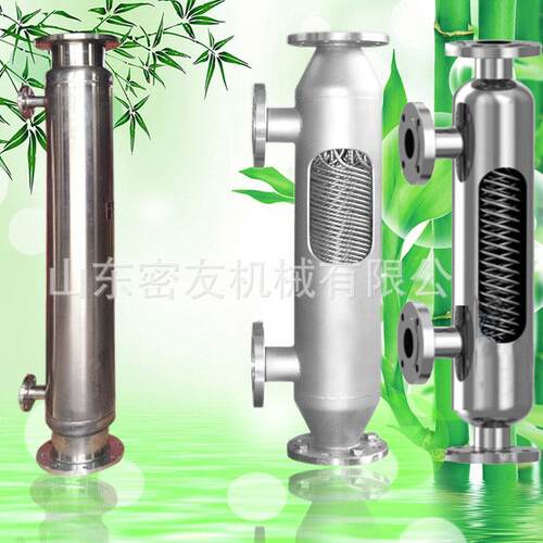 316L锈钢冷凝器热油不降MY-KX-10温冷却器旋螺缠绕管壳式冷却器