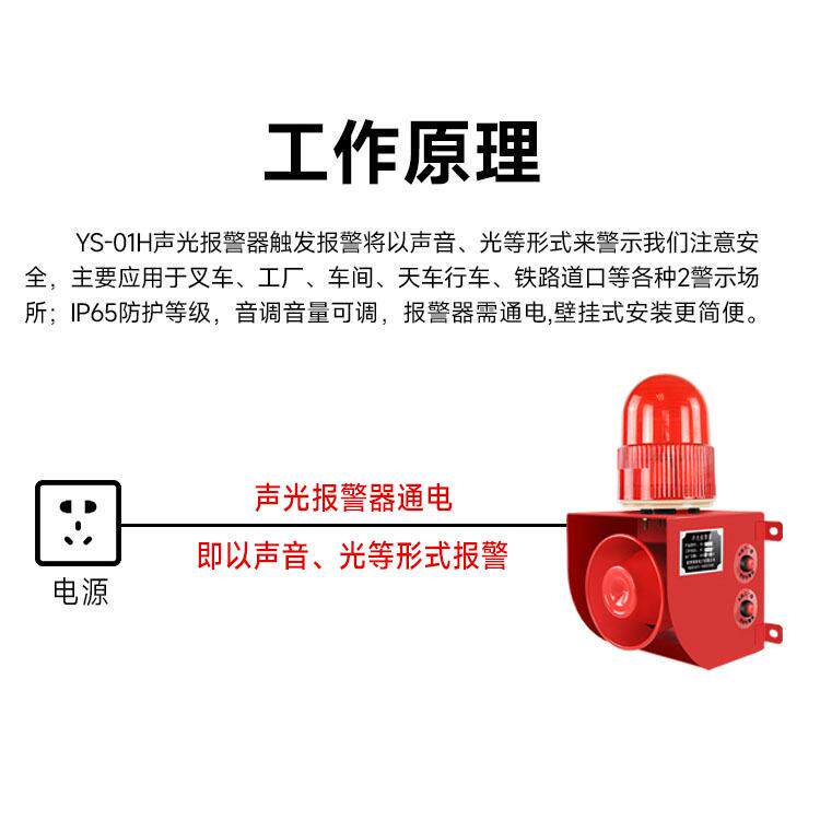 YS-01F底部安装声光报警器 YS-01P不锈钢小型专用设备厂家加工