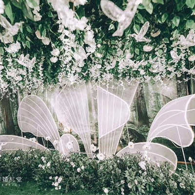 背景商场婚礼花瓣艺舞台布置摆件道具屏风新款婚庆铁装饰活动蝴蝶,节庆用品/礼品,吊顶纱幔,淘宝优惠券,粉丝福利购,淘宝优惠卷