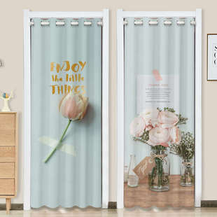 门帘隔断帘 家用卧室房间室内免打孔高级感试衣间更衣室厕所帘子