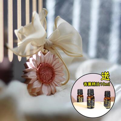 正品ins汽车照香吊薰挂件向日葵花酷黑坠车内装饰香石后镜汽车挂