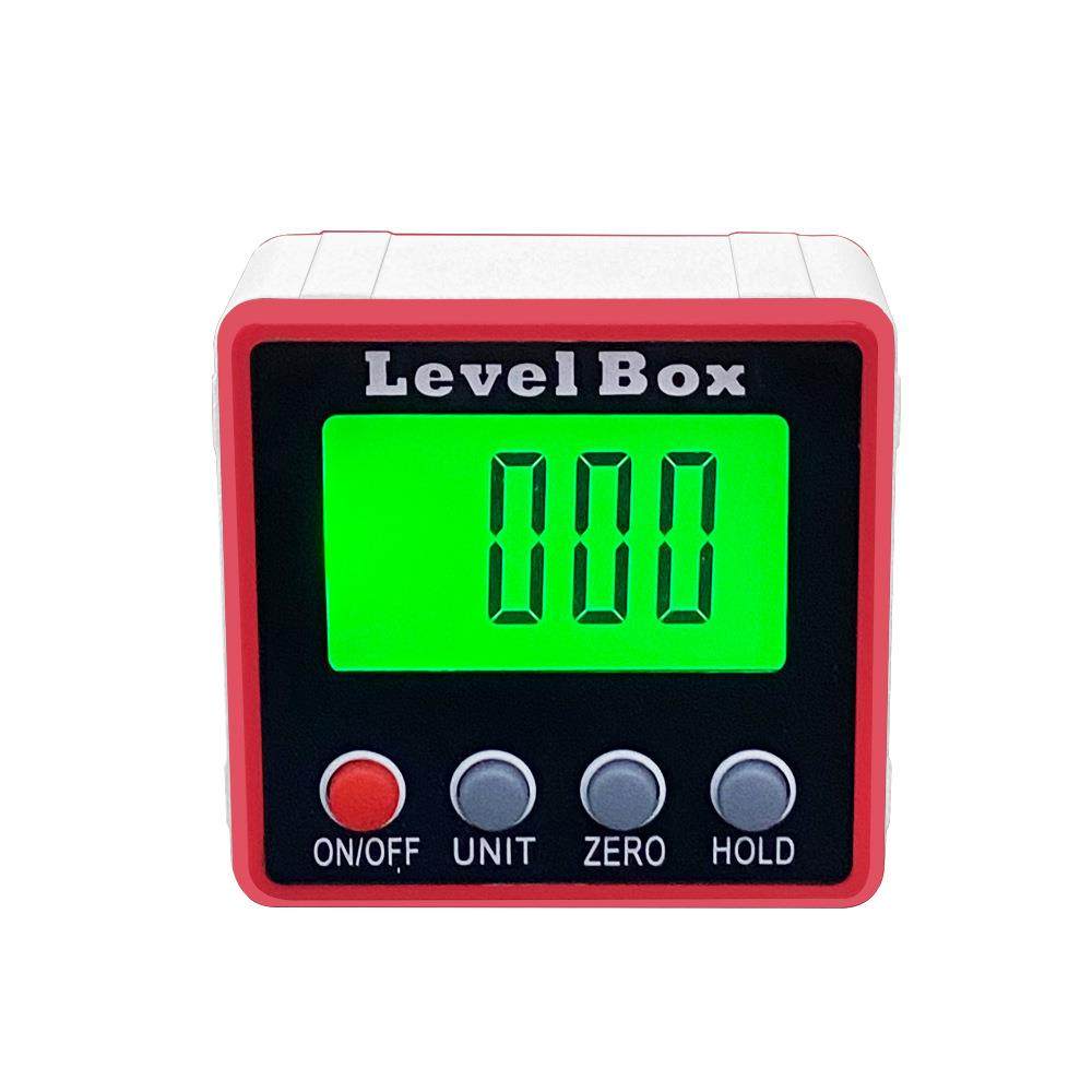 数显倾角仪SUS角度斜角尺测倾量倾角度带背光便携式强磁数显盒