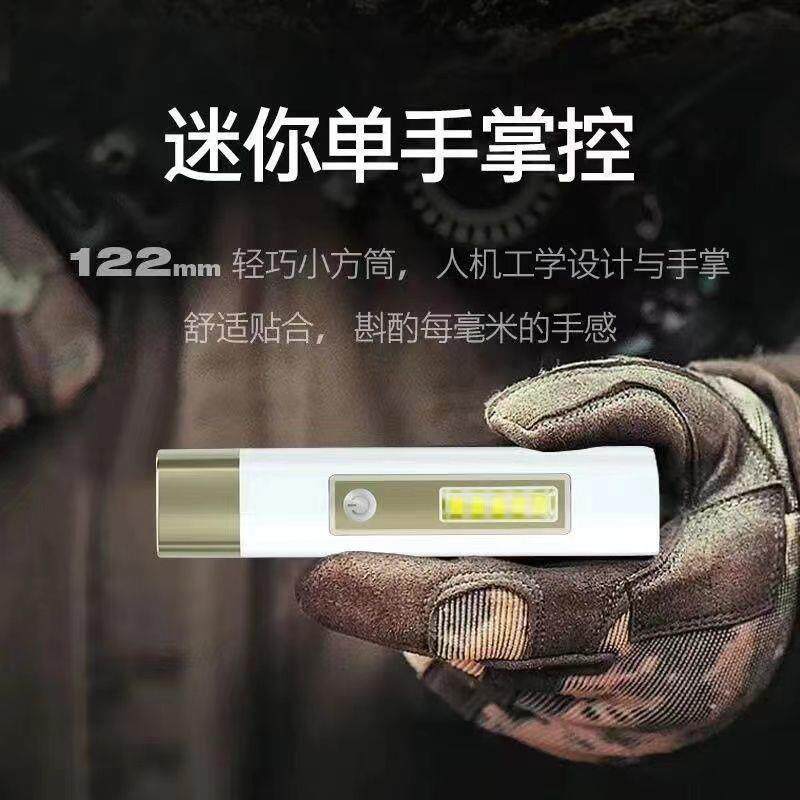 夜间骑行强光手电筒德国LED可充电移动充多功能野外超亮迷你家用