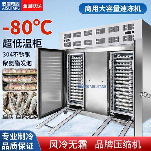 苏唐速冻柜商用零下80度冷冻海参慕斯生胚包子水饺油条低温速冻机