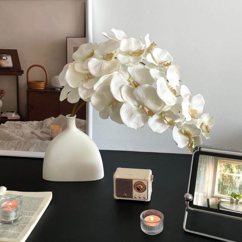 蝴蝶兰彷真花高品质花瓶花盆假花桌面摆设 ins高端插花摆件装饰品