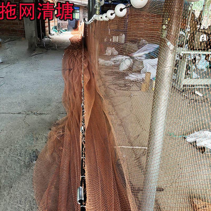 渔网拉网轮胎线清塘网不伤鱼家用鱼塘鱼苗围网鱼网捕鱼拖网