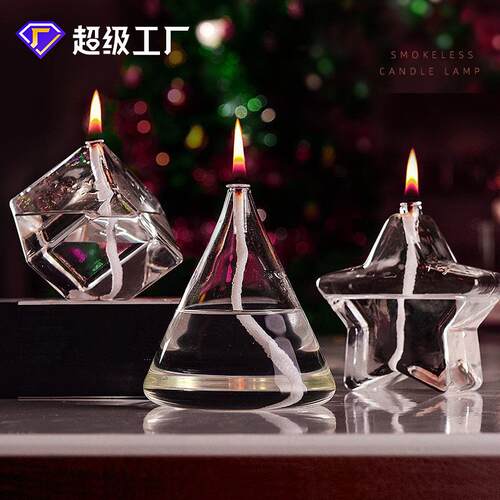 厂家直销 创意玻璃烛台摆件北欧浪漫简约现代家用桌面无烟酥油灯