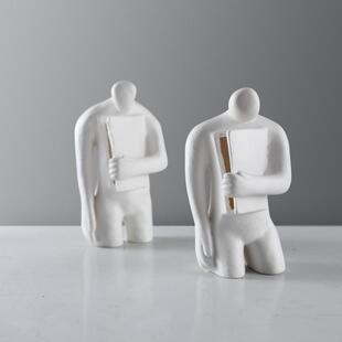现书代打开心扉约抽123象脂人物摆简件样板间售树楼处客厅房创意