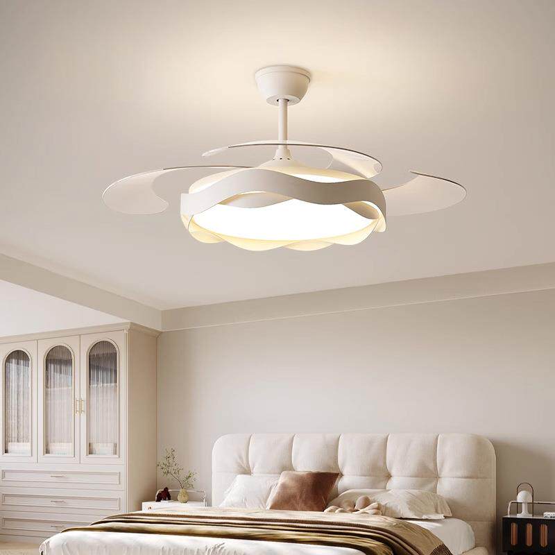 隐形风扇灯儿童房灯中山灯具主卧护眼卧室吸顶吊扇灯智能全光谱