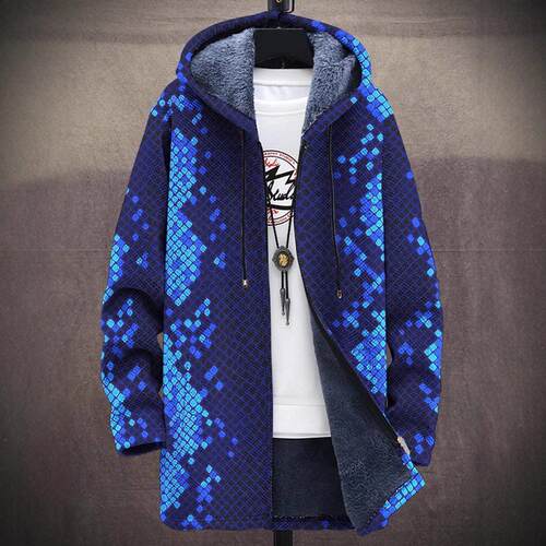 Zipper hooded cardigan cotton jacket gray lining short