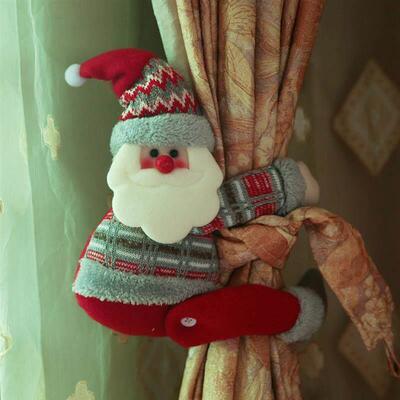 Christmas Curtain Holder, Cartoon Doll Clip for Window Decor