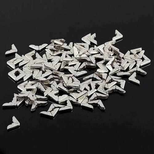 50Pcs/200Pcs Metal Book Corner Protector Vintage Scrapbook P