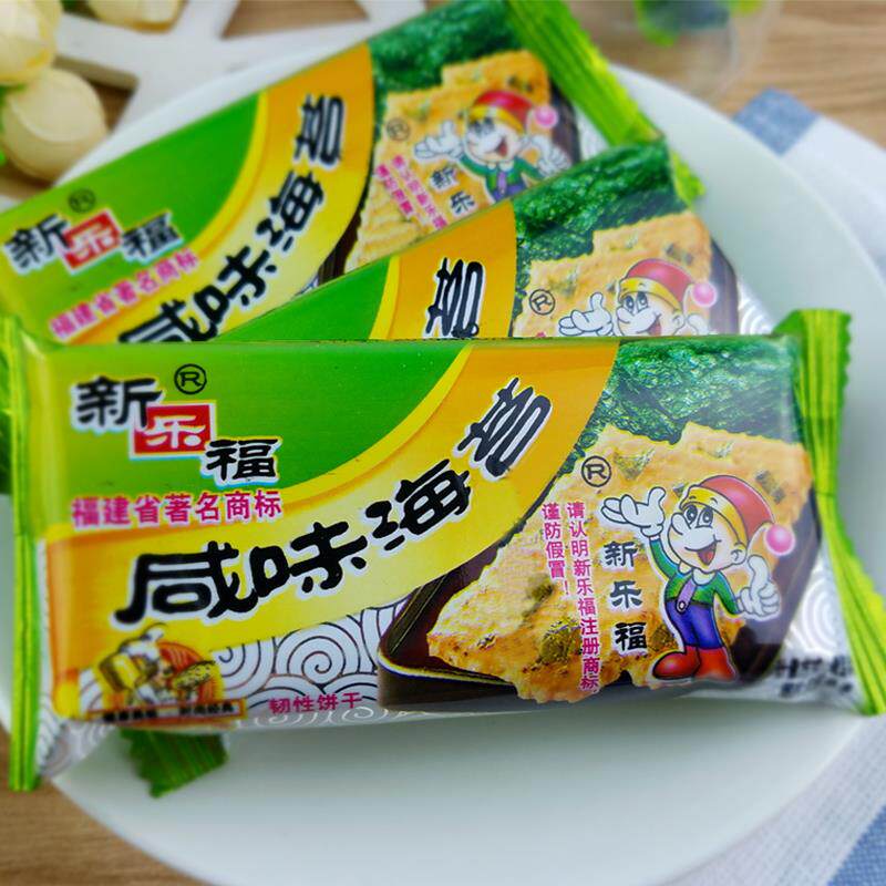 新乐福咸味海苔E番情饼干5斤整箱葱香飘美味香薄脆休闲零食