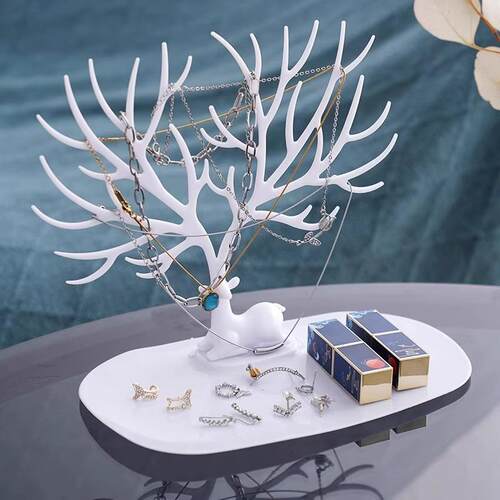 Antler-shaped creative necklace display stand, earring holde
