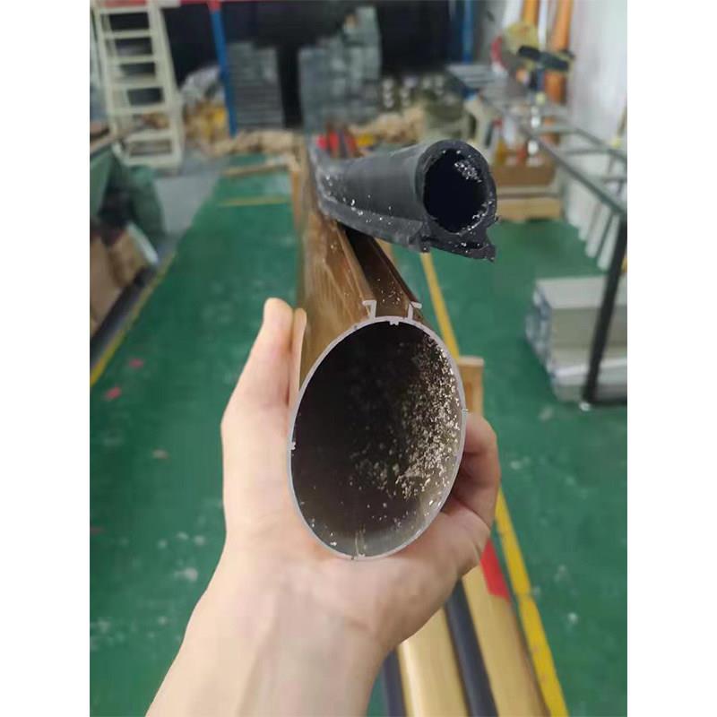 捷顺道闸杆金色椭圆80*50防砸胶条杆4米停车场小区升降杆挡车直杆