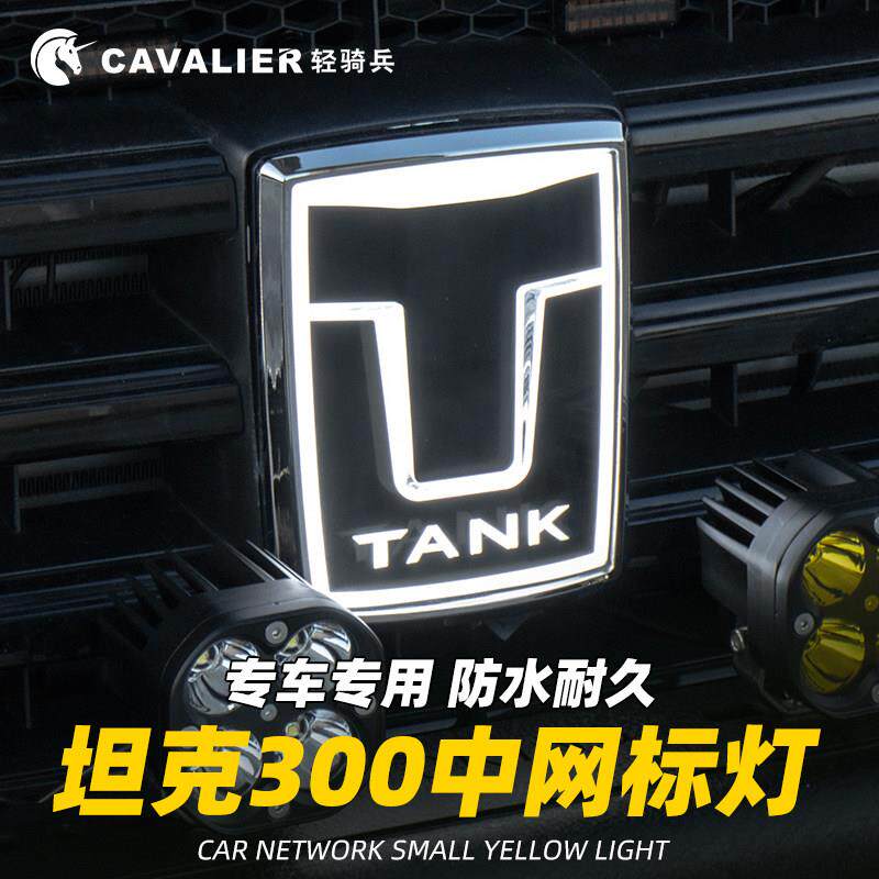适用坦克300/400/500改装中网发光车标灯T带灯LED装饰日行灯专用