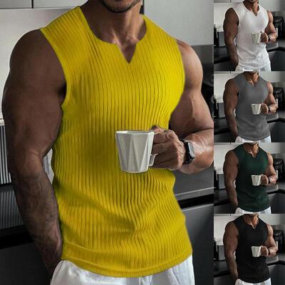 Tank Casual Mens Ribbed Muscle Slim Fit, Stretchable