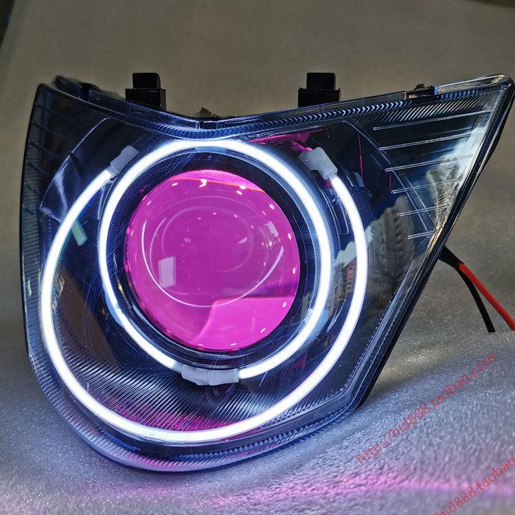 鬼火RSZ一代 大灯总成 双光透镜Q5 海5 LED氙气灯 摩托车 天使眼