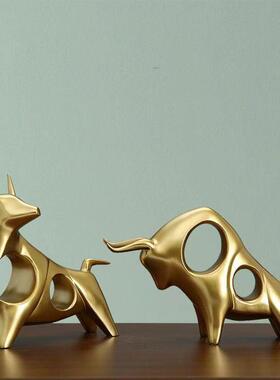 简现代招财客厅约现高代家居客厅冲档办公室装饰布置牛气ILG天摆