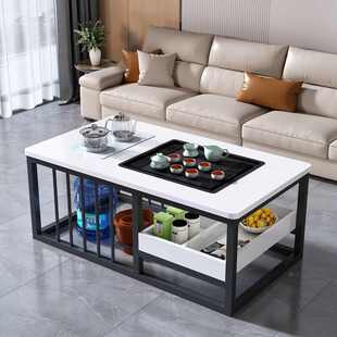 茶桌小型家用全自动茶台办公室用功夫茶几商用茶桌可移动阳台茶几