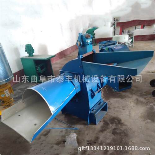 稻草饲料粉碎机多功能大麦皮粉碎机柴油移动式鲜秸秆揉搓机