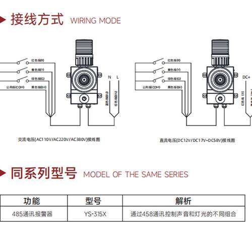 开关量信号声光报警器YS-315可对接PLC工控系统小型专用设备厂家