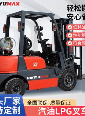 跨境爆款前移式吨5吨平衡重叉车带罐汽油LPG双燃料四轮内燃叉车