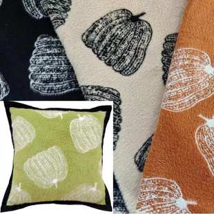 可做抱枕沙发卧室午睡盖毯窗帘地面料 ins风简约艺术南瓜图案面料