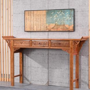 中式 仿AKG古实木农村堂件套六件神佛台堂屋四供桌条案中八仙套桌