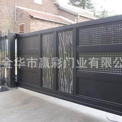 电动段滑门平移门直线门铝合金封板公司工厂房厂门口自动伸缩大门