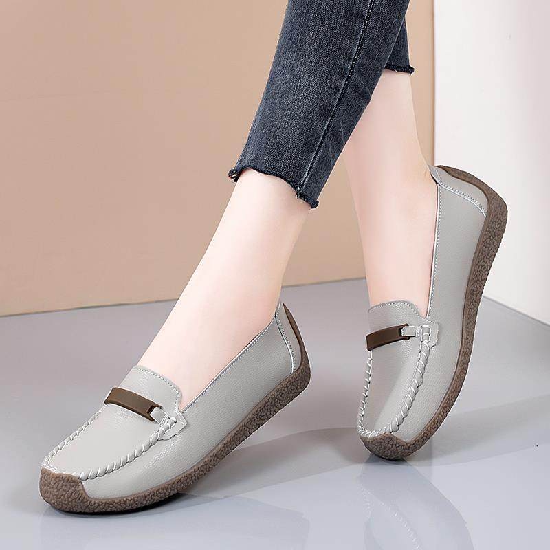 单鞋女2026新款春秋女鞋妈妈鞋百搭浅口豆豆鞋软底休闲平底0123e,女鞋,乐福鞋（豆豆鞋）,淘宝优惠券,粉丝福利购,淘宝优惠卷