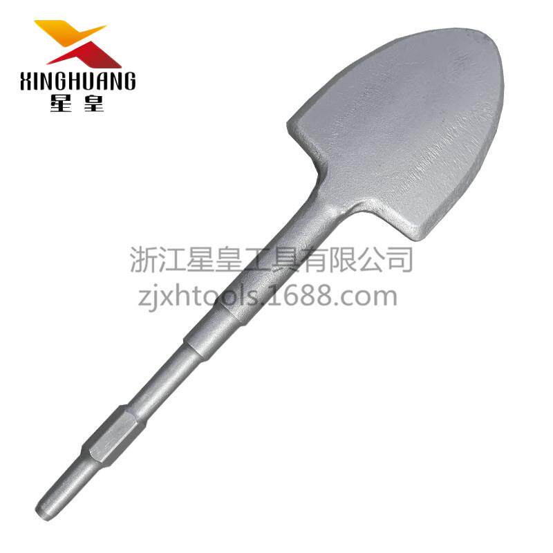 皇0081长六角电镐铲子大半圆凿长子加星宽加大扁六角铲子铲17*400