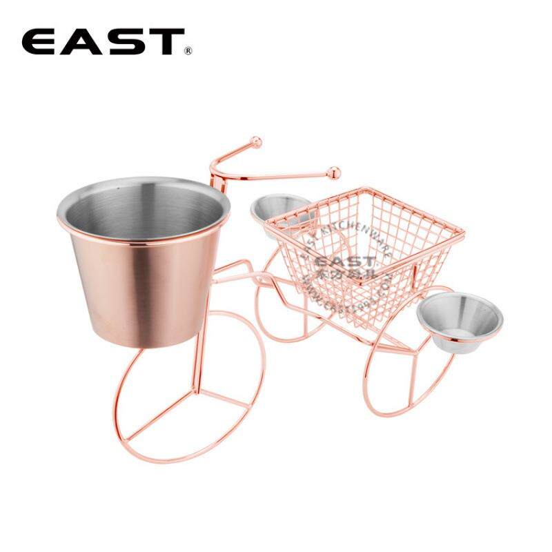 玫瑰金三轮车食物展示架【EAST东方厨具】