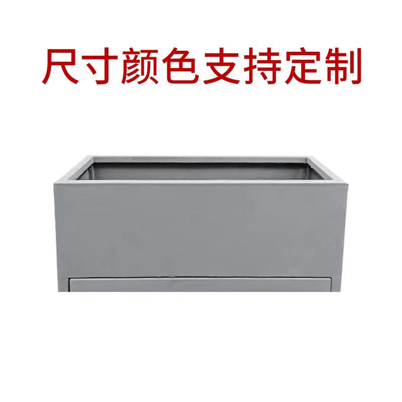 包邮水泥花盆长方形马槽简约北欧风家居酒店办公室镁泥盆带托盘