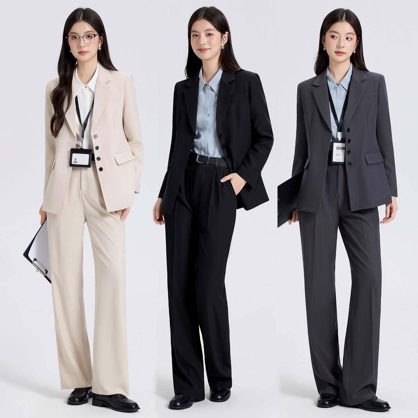 2025新款西装套装女大学生教资考公面试正装西服职场通勤职业套装