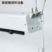 玻纤台幕1布厂家可定制 100寸16 教室会议室电寸动幕1006 9幕布白舞塑