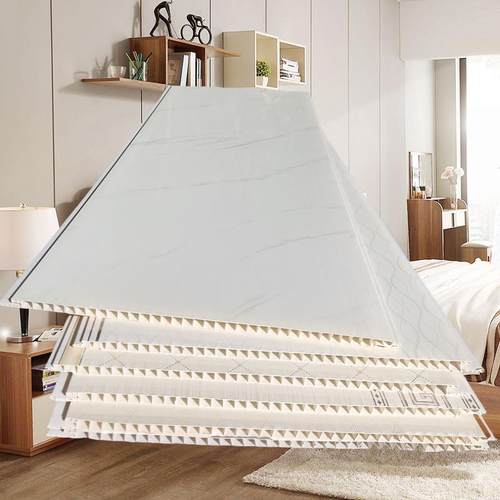 pvc长条扣板悬吊式天花板天花板自装加厚吊顶板材料塑料快装厨房