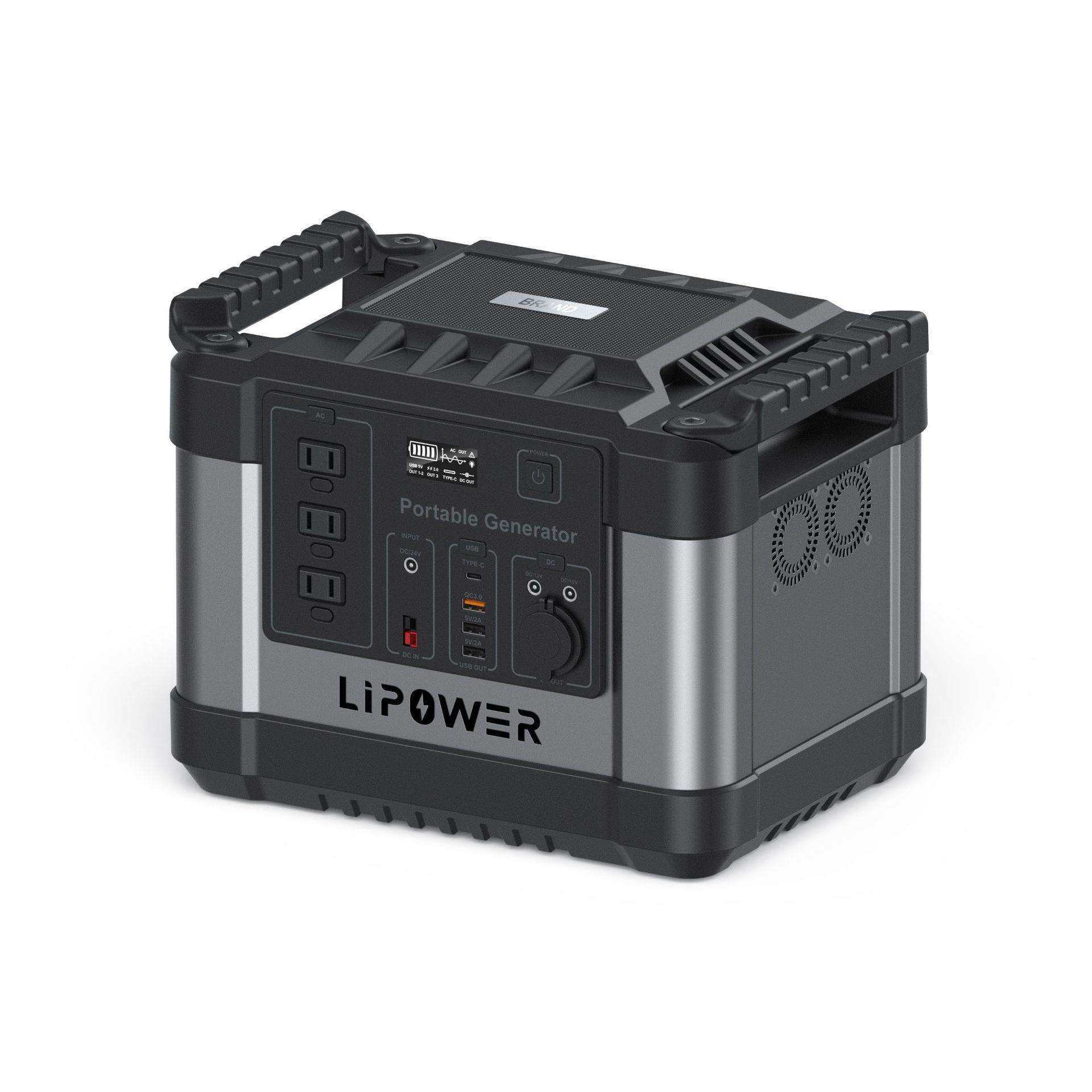 便携式车载应急太阳能储能电源1000W笔记本移动备用储能箱发电机