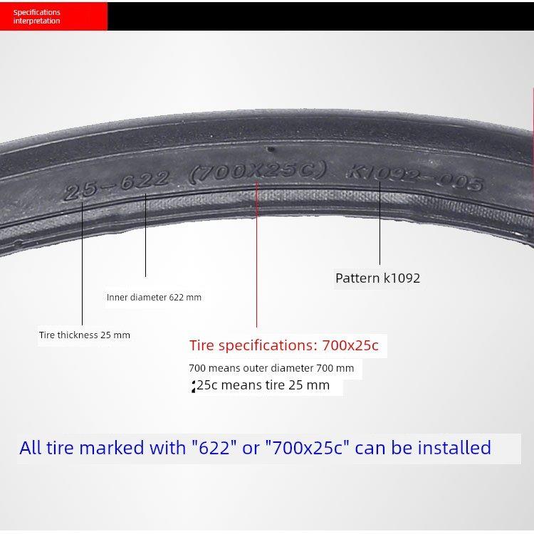 建大K1092自行车轮胎700x25/28c公路车外胎折叠防刺轻量粉红黄边