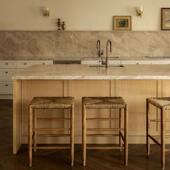 现代简约实木藤编吧凳创意北欧覆古家用民宿咖啡厅吧台椅高脚凳子