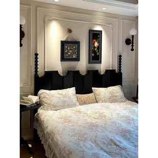 中古风卧室床头装饰画法式复古客厅组合挂画美式小众艺术玄关壁画