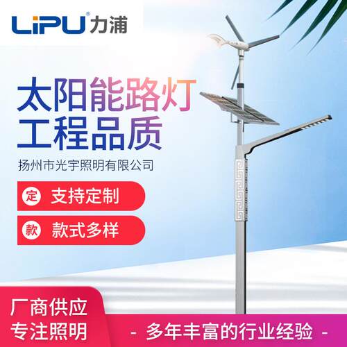 太阳能路灯厂家 新农村风光互补太阳能路灯全套6米一体化LED路灯