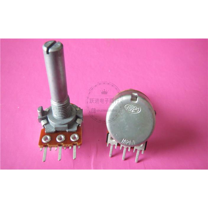 进口日本ALPS 16型10K特B单联发烧级功放音响音量电位器 柄长25MM