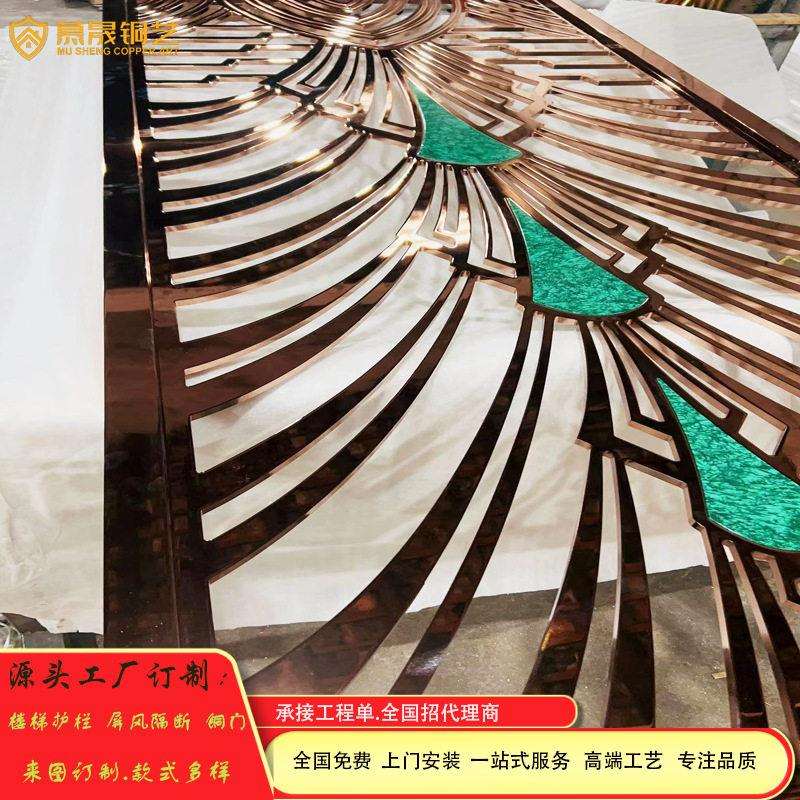铝合金全铜楼梯扶手现轻奢立柱欧式旋转楼梯别墅自建房护栏