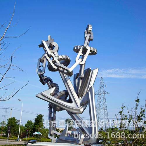 北京大xsc-090户型不锈钢雕塑大艺型不钢雕塑外园锈林景观雕塑术