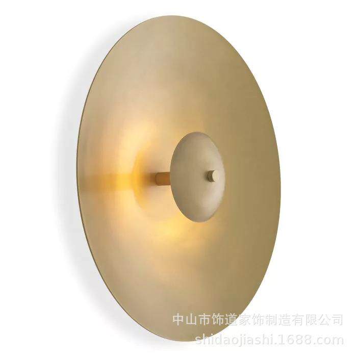 后现代全铜创意个性壁灯北欧全铜金色过道阳台电视墙纯铜LED壁灯