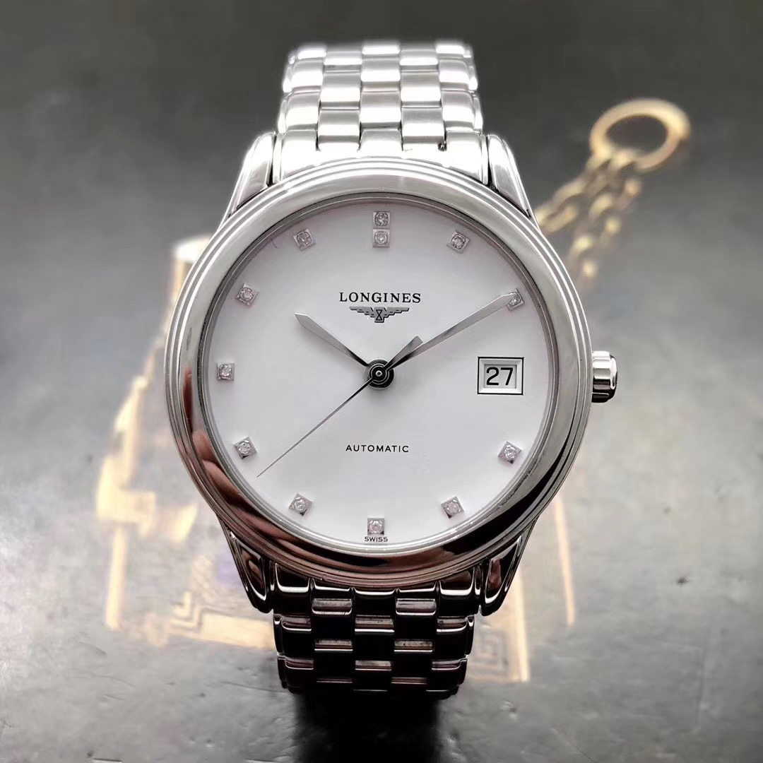 公价15100[9.8新]浪琴军旗钻石自动机械手表男表L4.774.4.27.6